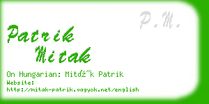 patrik mitak business card